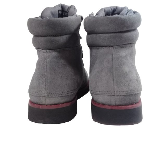 The North Face Women's Ballard Roll Down Grey Suede Boots HydroSeal Heat Size 10 - Picture 10 of 14